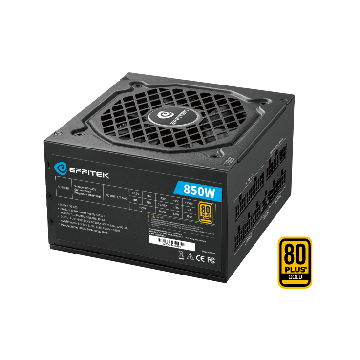 850W 80PLUS Gold ATX 3.1, PCI 5.1