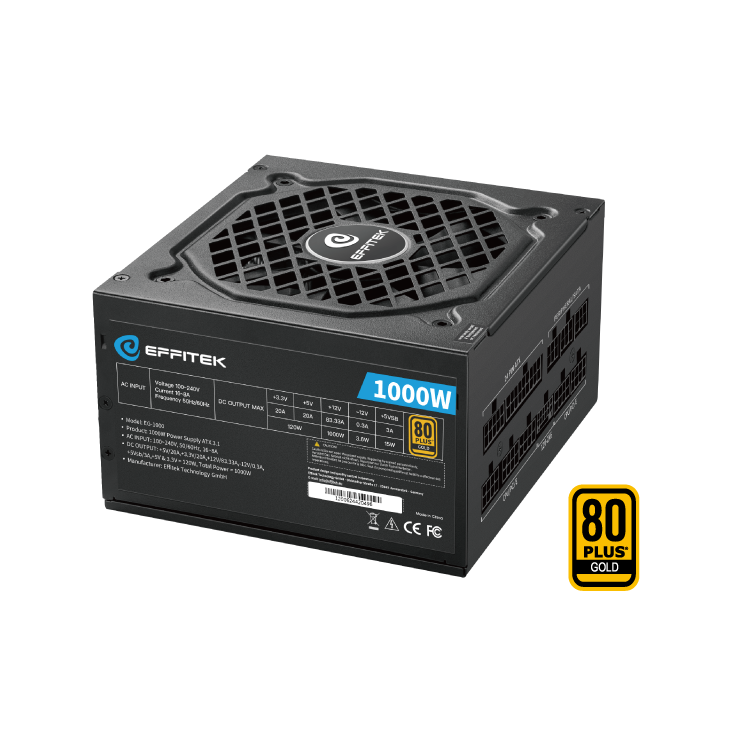 1000W 80PLUS Gold ATX 3.1, PCI 5.1